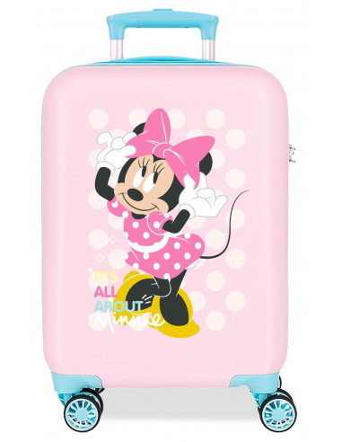 4561321 ABS SUITCASE 50CM 4W. MINNIE PLAY ALL DAY PINK